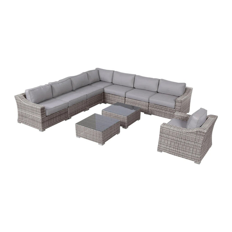 Outdoor Wicker Conversation Set With Cushions, All Weather