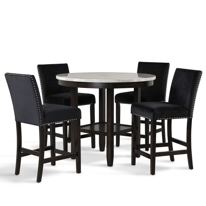 Celeste - Round Counter Table - Espresso