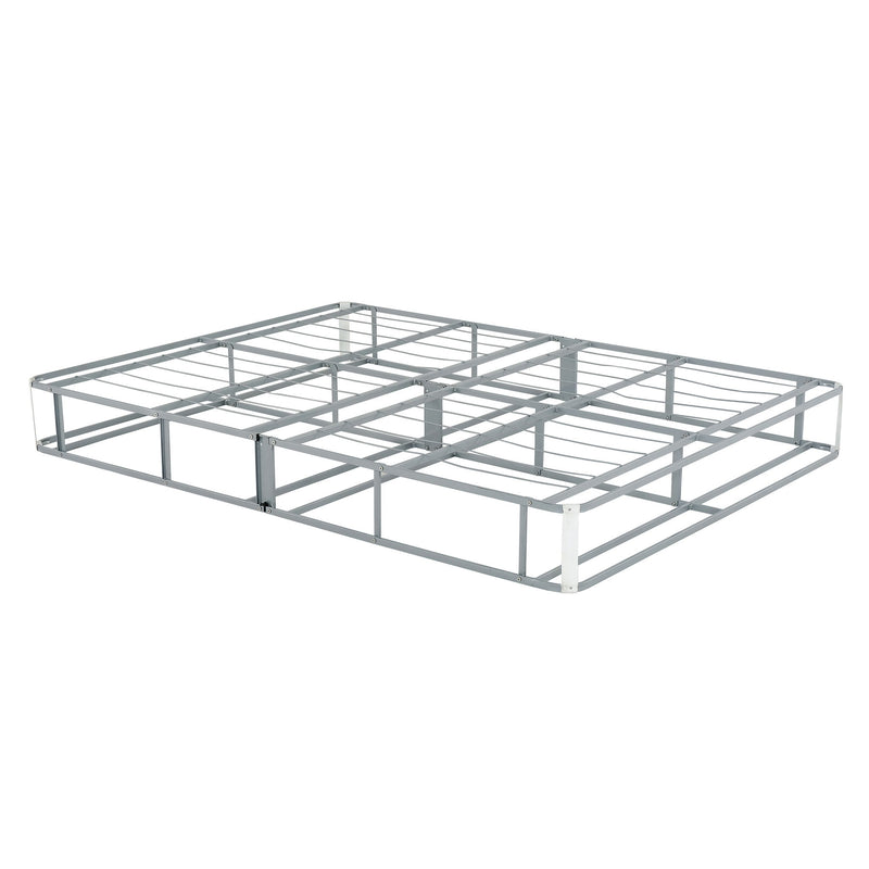 Foldable 9" Twin Size Metal Mattress Box Spring Foundation Bedroom Furniture Bed Base - Gray