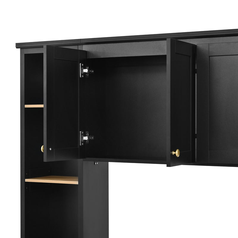 Computer Desk With Hutch, Workstation With Desk Grommet & Keyboard Tray