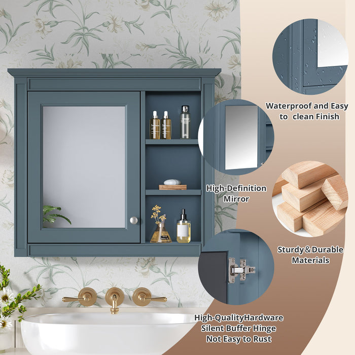 Modern Wall-Mounted Medicine Cabinet With Mirror