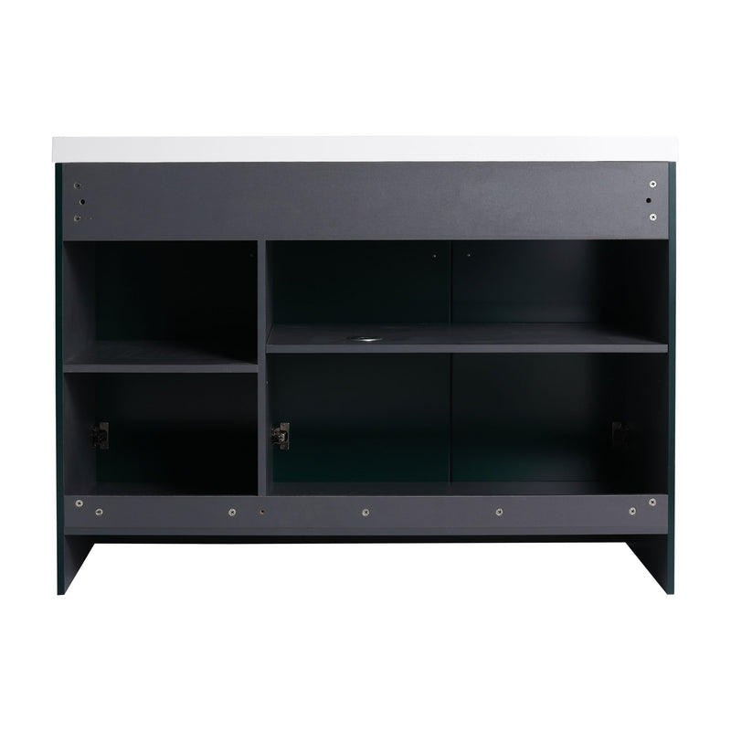 Contemporary Freestanding Bathroom Vanity With Resin Sink & Soft-Close Cabinet Doors