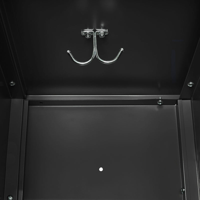 9 Door Lockers With Lock For Secure Storage And - Black