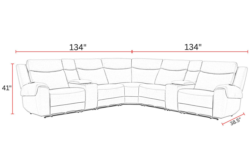 Momentum - Modular Power Reclining Sectional With Power Adjustable Headrests