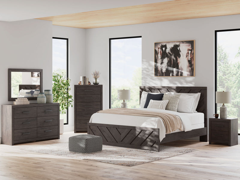 Prendonea - Six Drawer Dresser - Charcoal