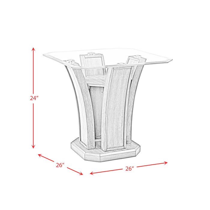 Dapper - Square End Table - Gray
