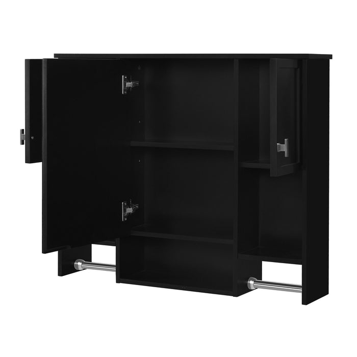Wall Mounted Bathroom Storage Cabinet With Mirror, Medicine Cabinet With Towel Bar