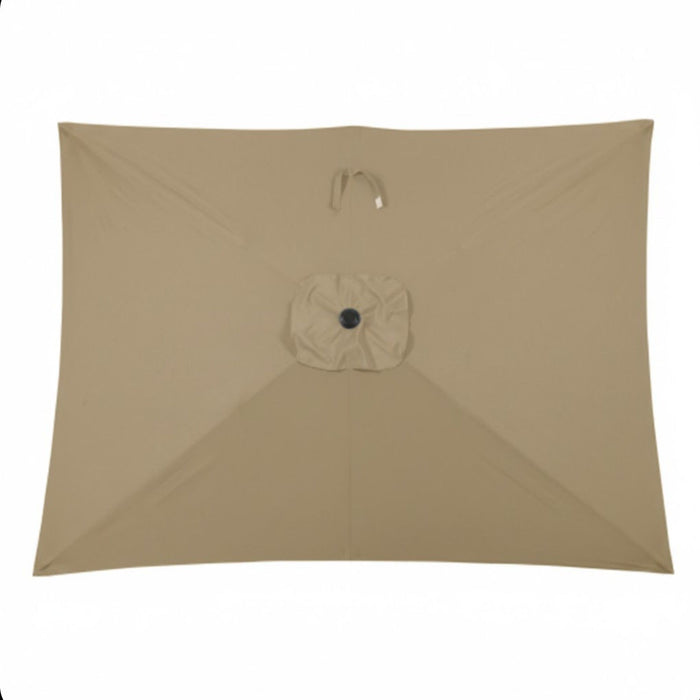 Rectangular Patio Umbrella With Crank Tilt, Polyester UV-Resistant Canopy