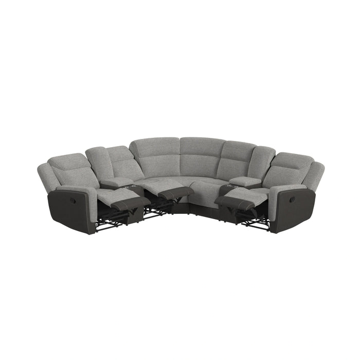 Hornet 3PC Sectional Set with Console and 2 Recliners