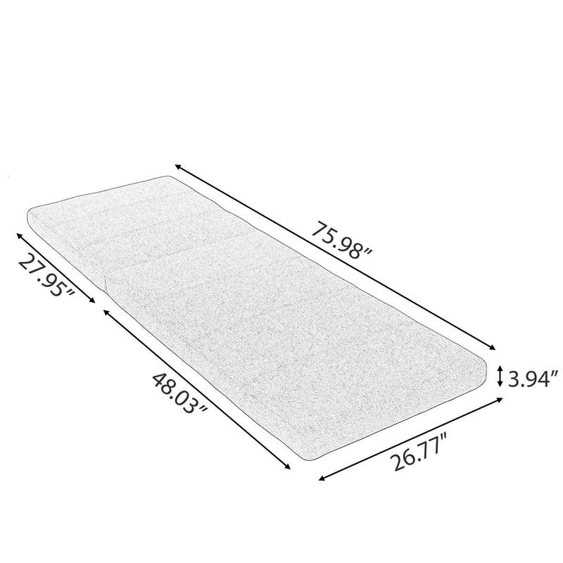 Outdoor Chaise Lounge Cushion Only, Water-Resistant Patio Lounge Chair Cushion With Removable Cover
