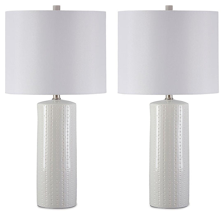 Steuben - Ceramic Table Lamp (Set of 2) - White
