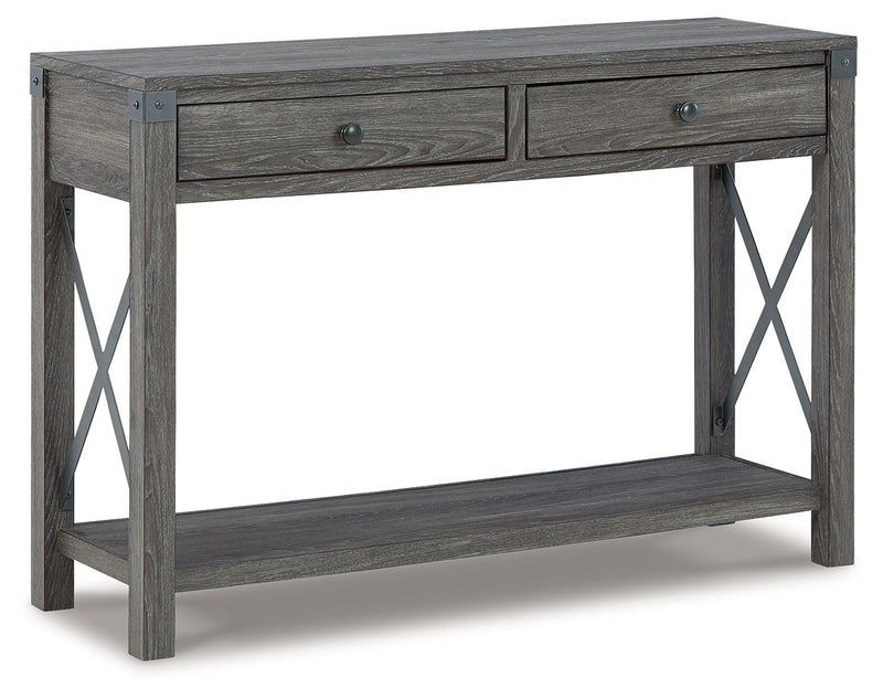 Freedan - Console Sofa Table - Grayish Brown