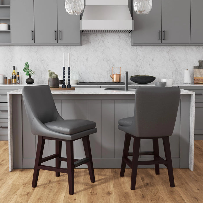 Villanova Swivel Counter Stool in Espresso (2 Per Carton)