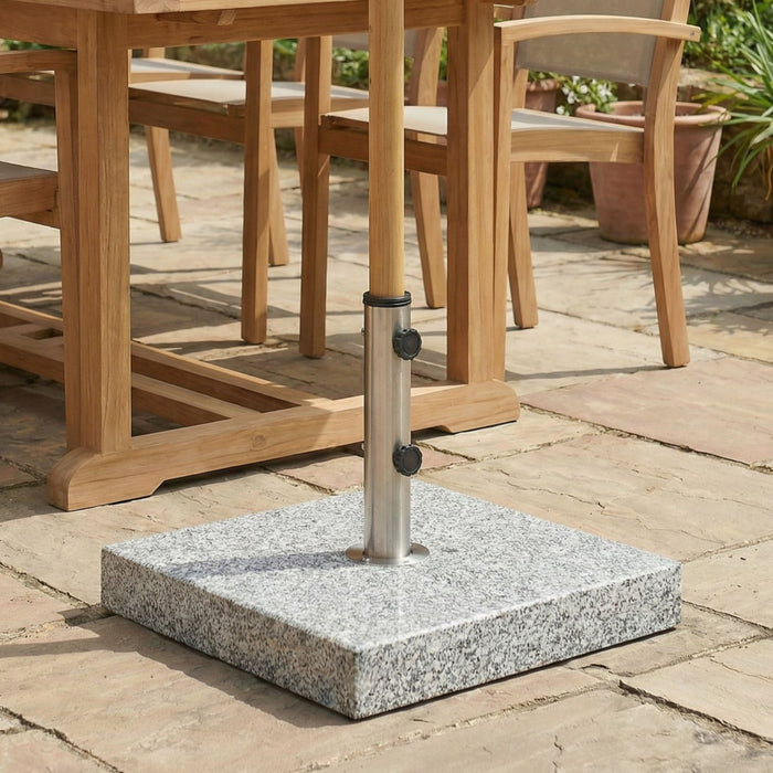 Umbrella Holder Square 55 Lbs Umbrella Base - Natural / Gray