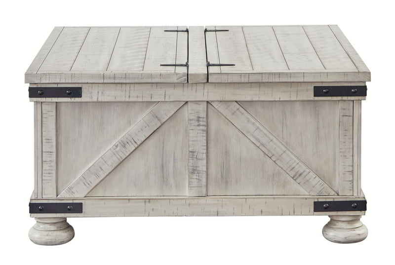 Carynhurst - Cocktail Table with Storage - Whitewash