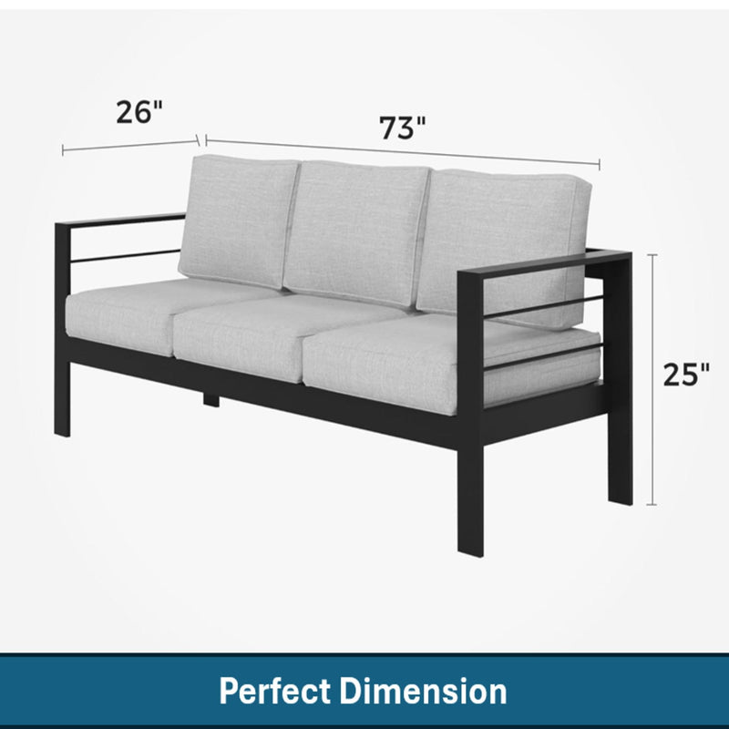 Outdoor Patio Set, All-Weather With Thick Cushions