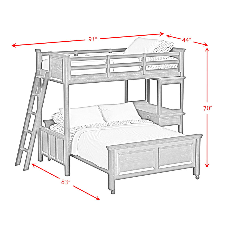 Hampton Kids - Loft With Ladder And Desk With Speaker Bedroom Set