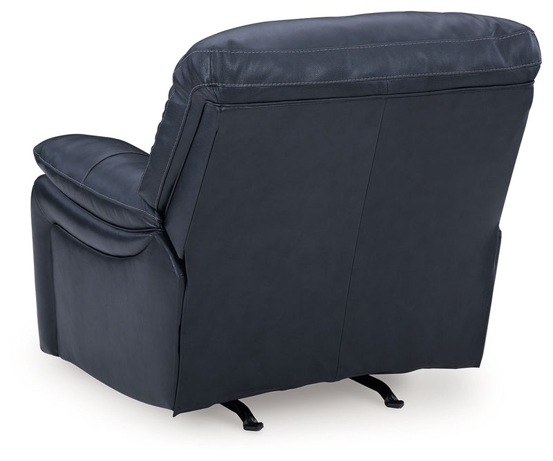 Leesworth - 3 Pc. - Power Reclining Sofa, Power Reclining Loveseat, Power Rocker Recliner - Ocean