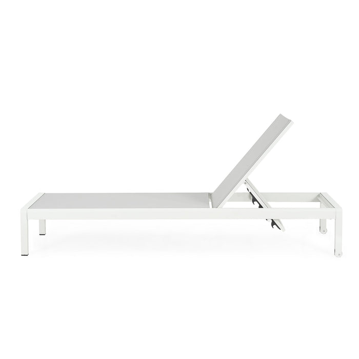 Outdoor Patio Chaise Lounge With 5 Reclining Positions