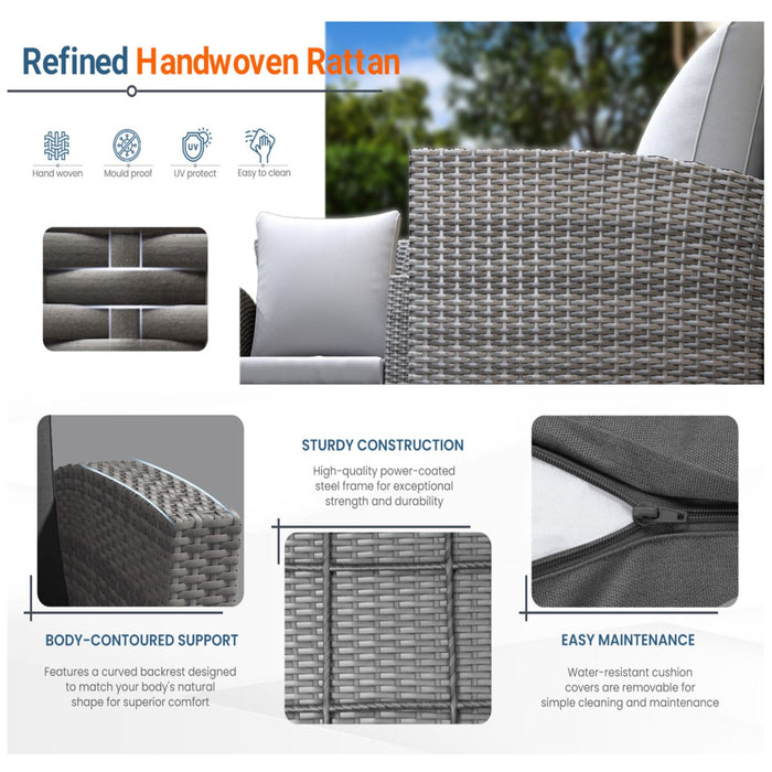 Modern Patio Set With Table And Cushions