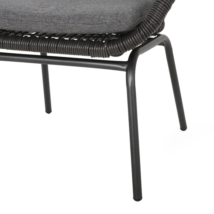 Outdoor Wicker Club Chair With Cushions (Set of 2)