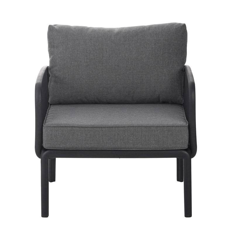 Outdoor Patio Club Chair, Waterproof Thick Cushion Deep Seating