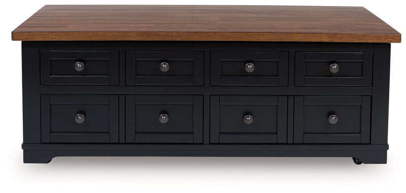 Wildenauer - Lift Top Cocktail Table - Brown / Black