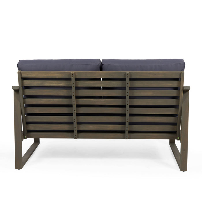 Samwell - Coffee Table & Loveseat Set With Water Resistant Cushions - Dark Gray
