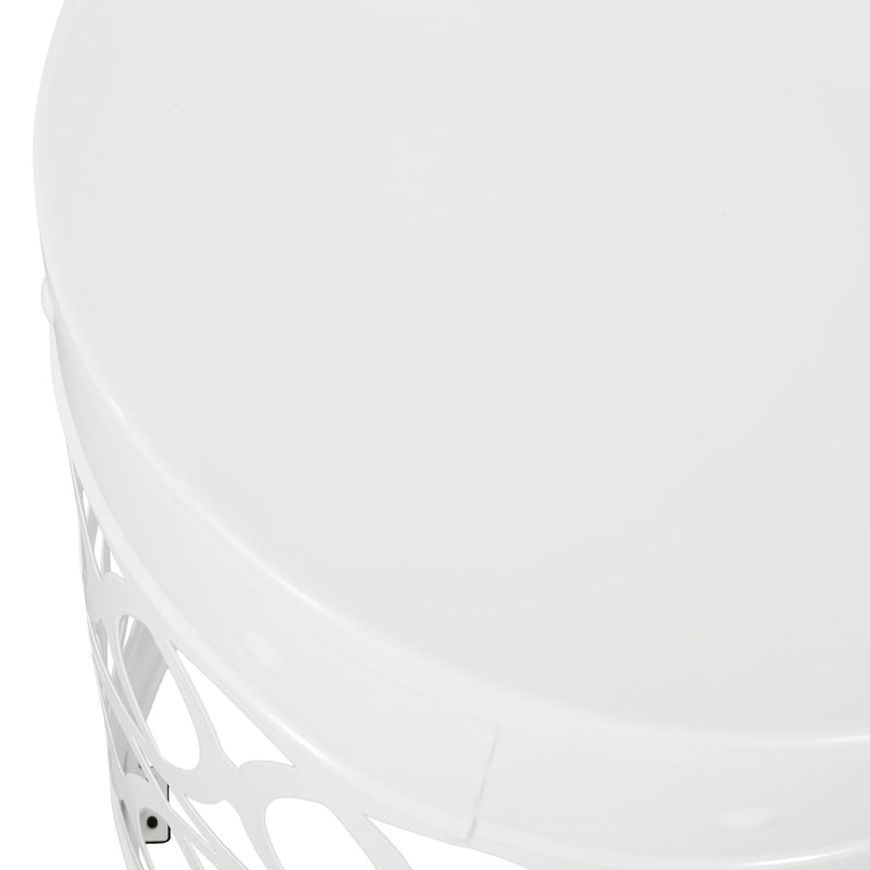 Outdoor Metal Large End Table, Modern Design