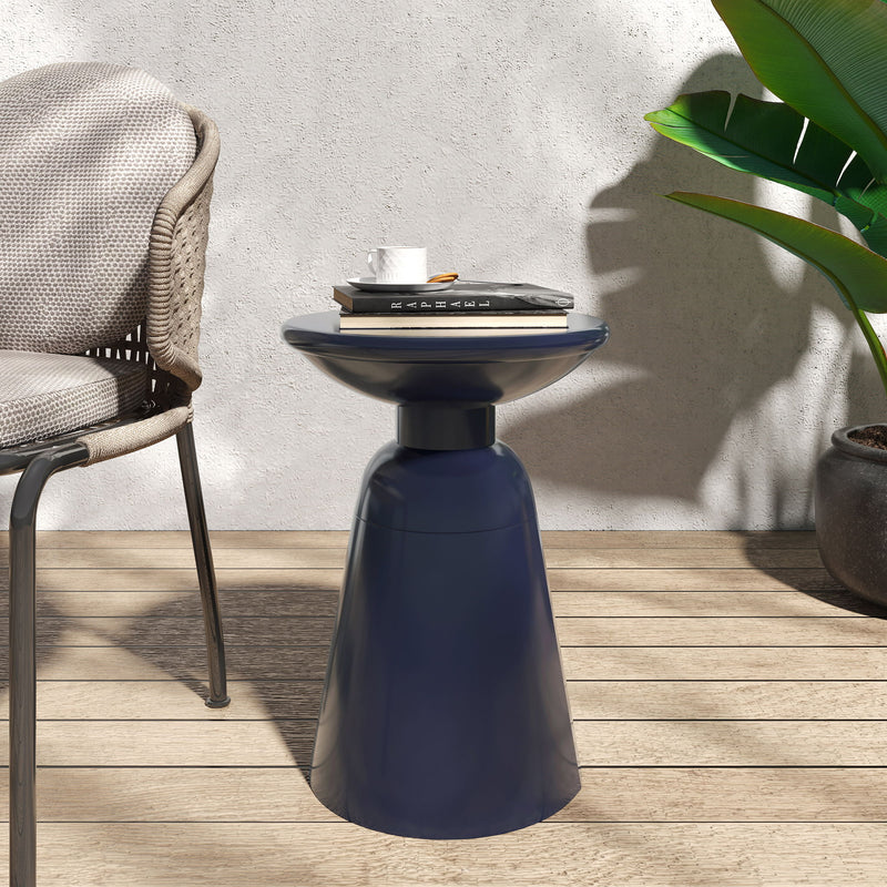 Outdoor Modern Metal End Large Table