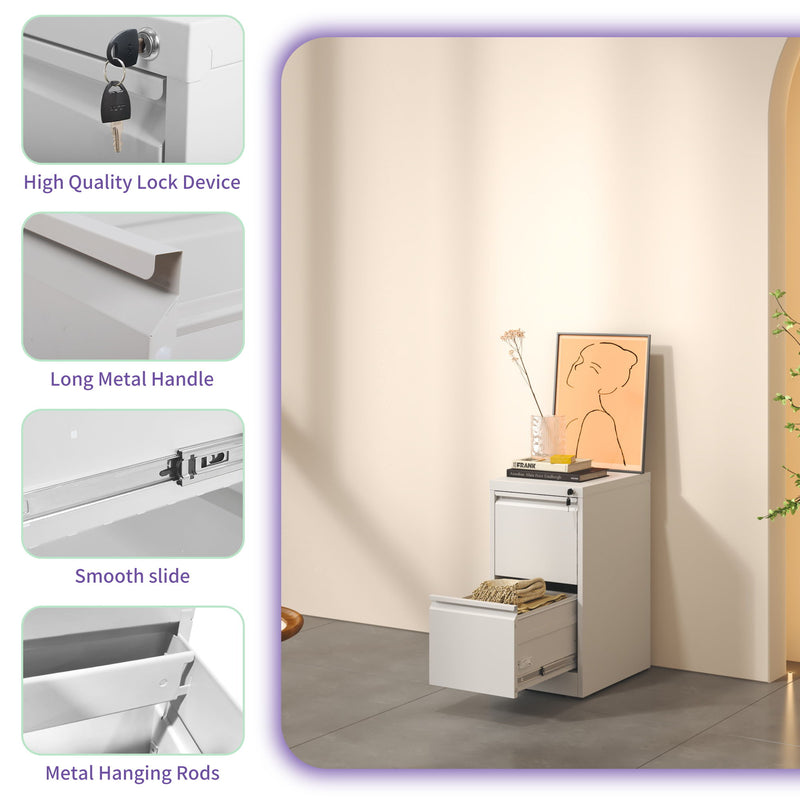 Steel Drawer Vertical File Cabinet With Lock For A4 Legal / Letter Size