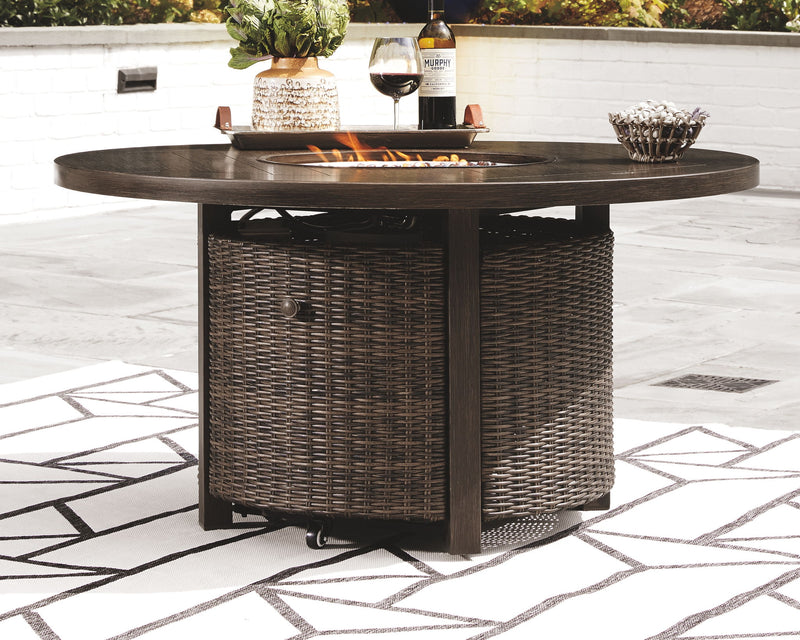 Paradise Trail - Round Fire Pit Table - Medium Brown