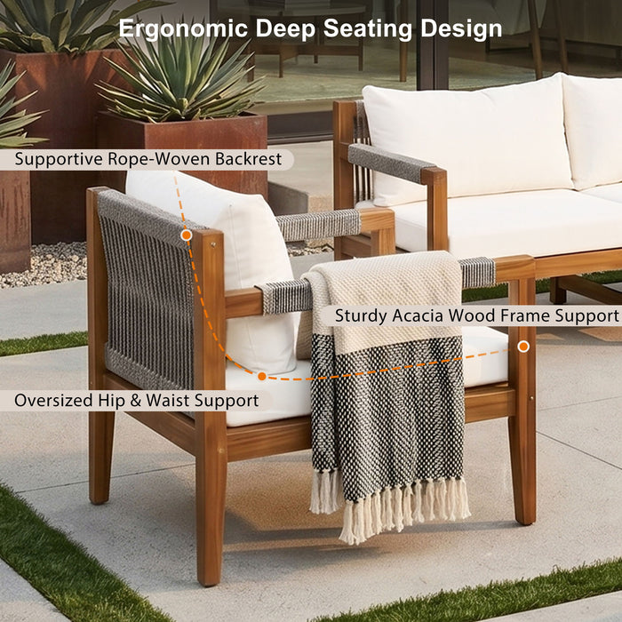 3 Piece Outdoor Sectional Sofa Set