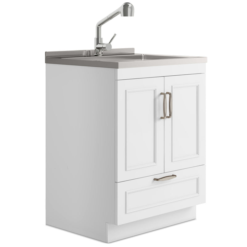 Cardinal - Laundry Cabinet With Faucet And Sink - White