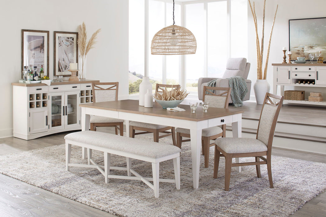 Americana Modern Dining - Rectangular Dining Table With Extensions - Cotton