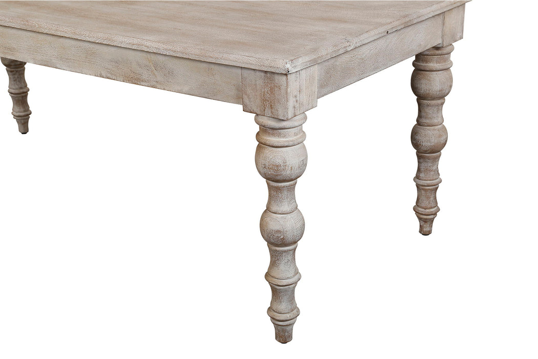 Crossings - Eden Rectangular Dining Table With 4 Upholstered Chairs - Toasted Tumbleweed & Green