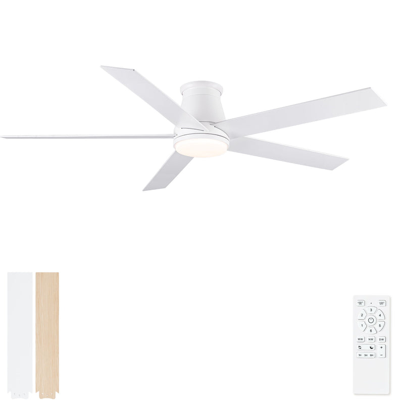 Flush Mount Ceiling Fan With Light