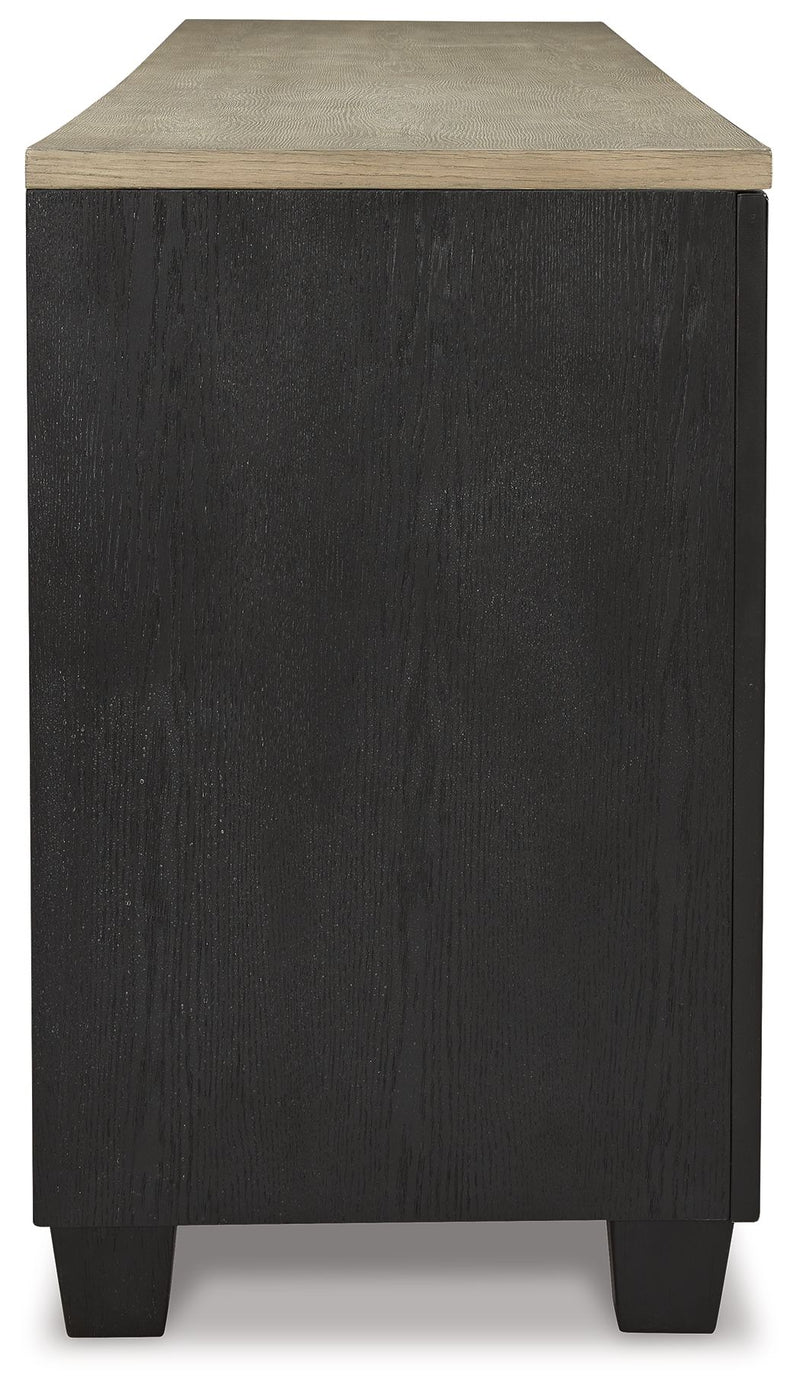 Foyland - XL TV Stand w/Fireplace Option - Black / Brown