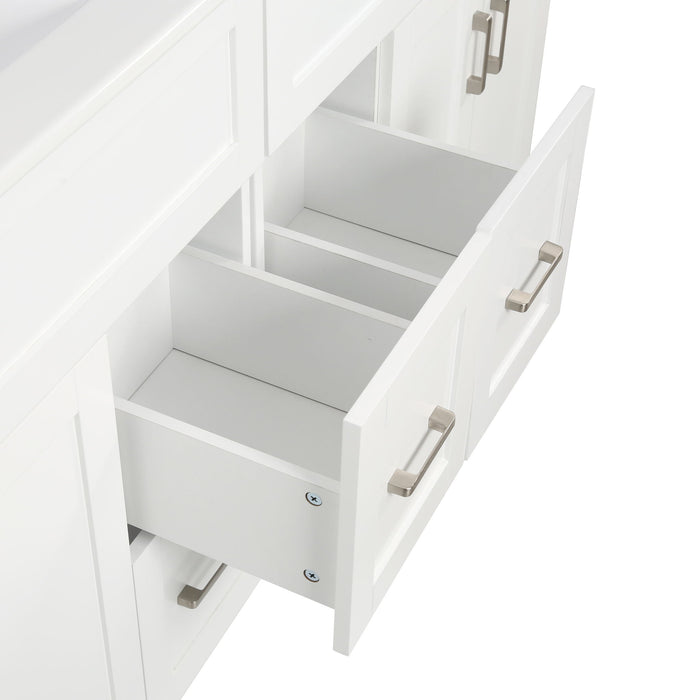 Bathroom Vanity With 2 Doors, 2 Drawers, Adjustable Shelf, Hidden Slides & Soft Close Hinges