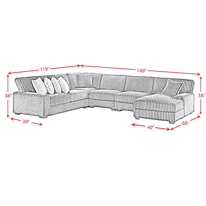 Nightfall - Sectional Set With 1 Pillow