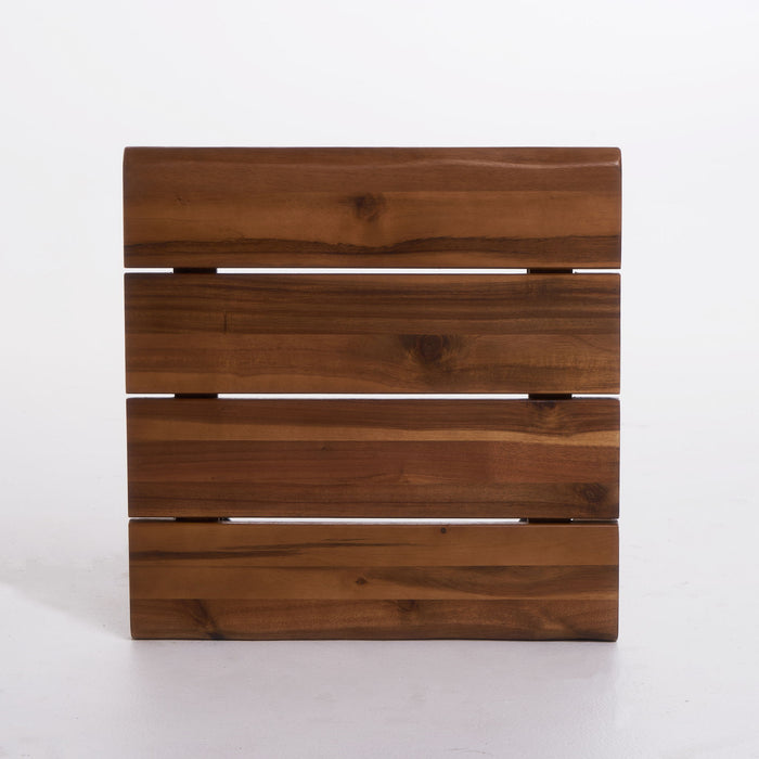 Zenith - Outdoor Industrial Accent Table (Set of 2) - Teak