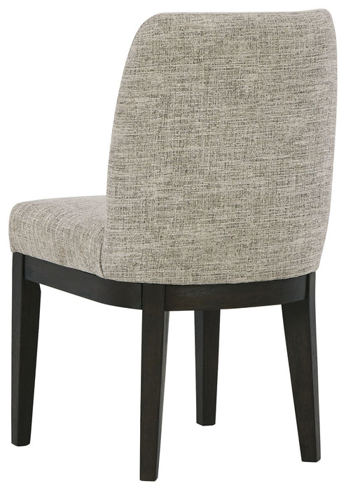 Burkhaus - Dining UPH Side Chair (Set of 2) - Beige / Dark Brown