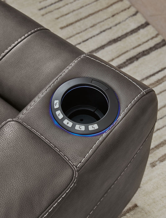 Feazada - Power Recliner With Adj Headrest - Shadow