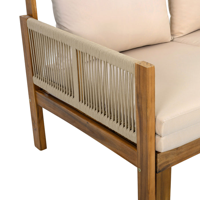 Outdoor 3 Seat Patio Sunbed