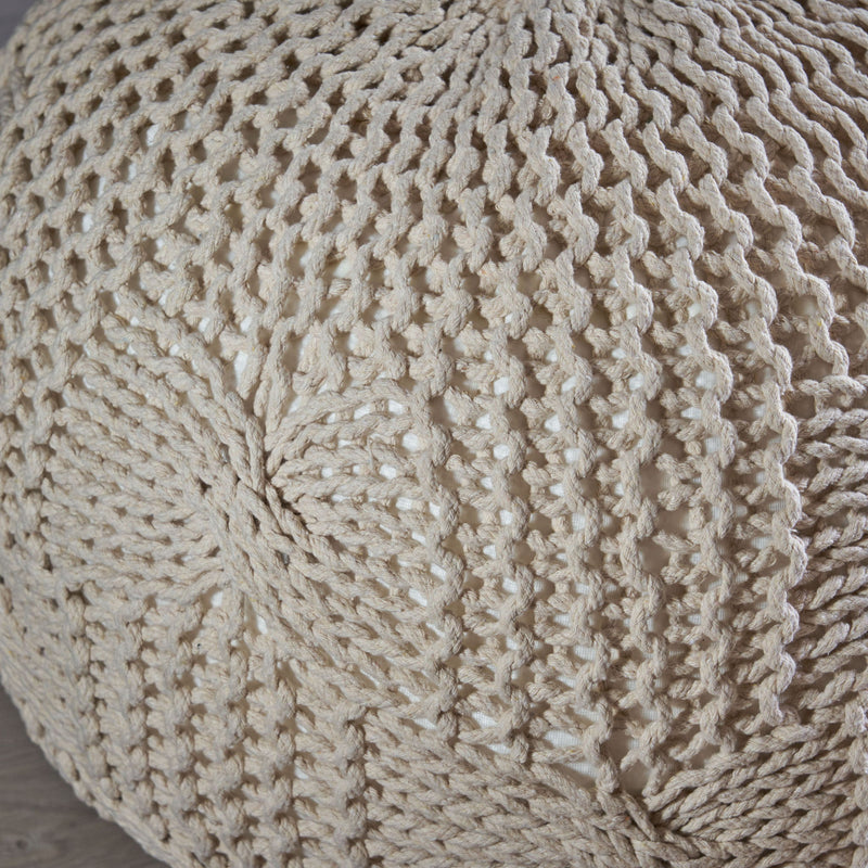 Bordeaux - Knitted Round Pouf
