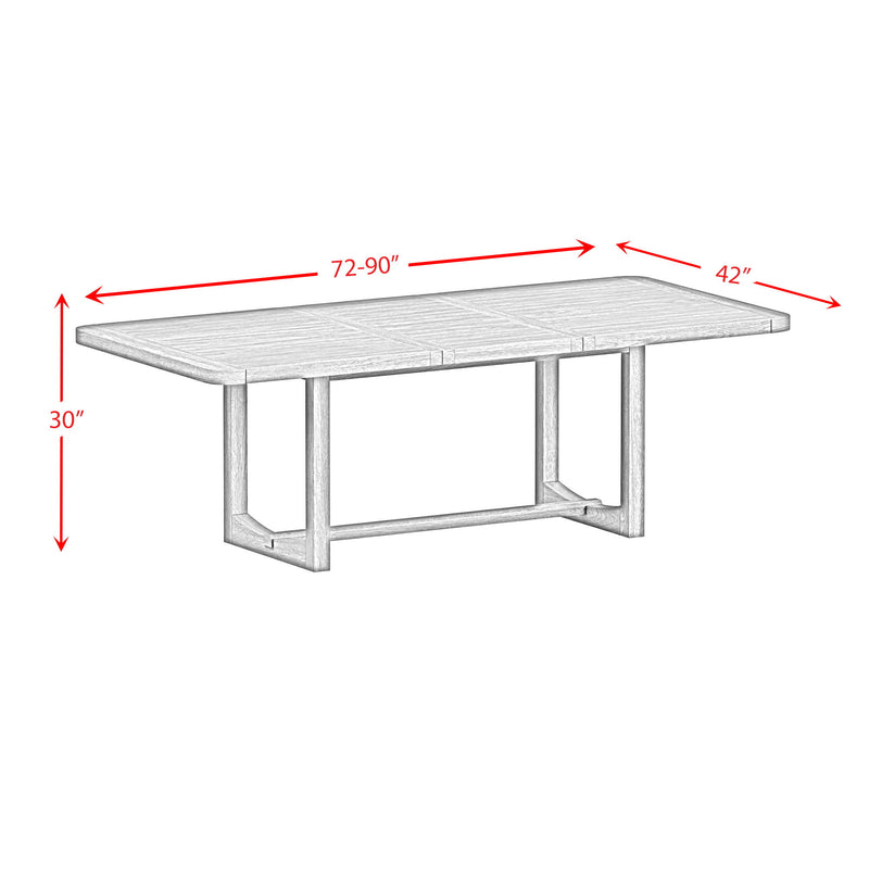 Glinda - Dining Table With 18" Leaf - Brown