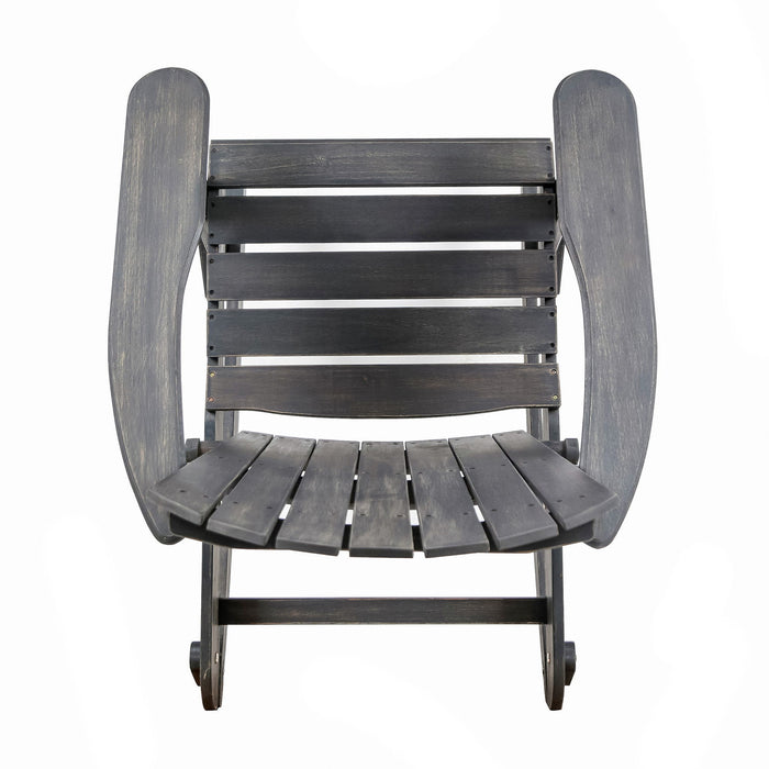 Outdoor Adirondack Rocking Chair With Hand Crafted Details