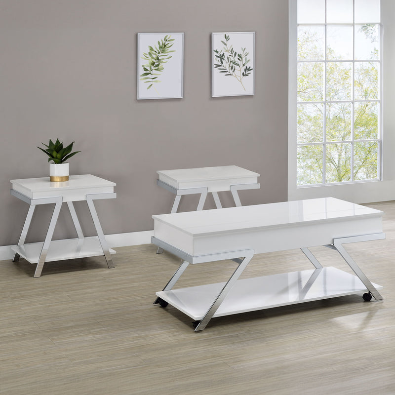Zena - 3 Piece Occasional Set - White