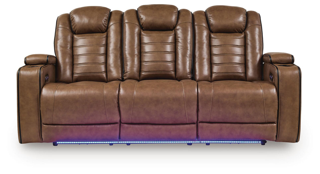 Gruaro - Power Reclining Sofa With Adjustable Headrest - Amber