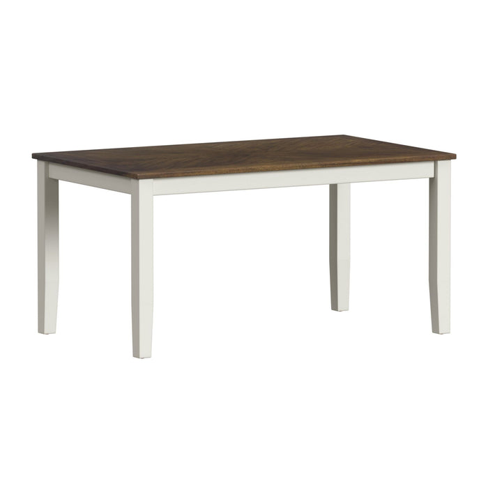 Brooks - 6 Piece Dining Set With Table, 4 Wood Back And Upholstered Seat Chairs, And Bench